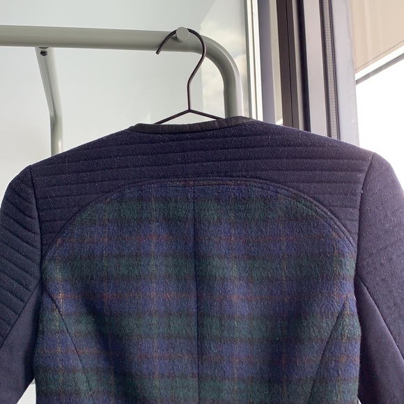 Blue and green tartan structured jacket - Picture 6 of 9